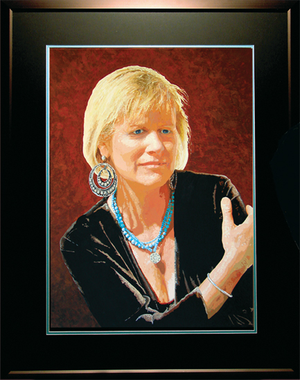 Portrait of Diana Woods by Artist Jim Hutton L